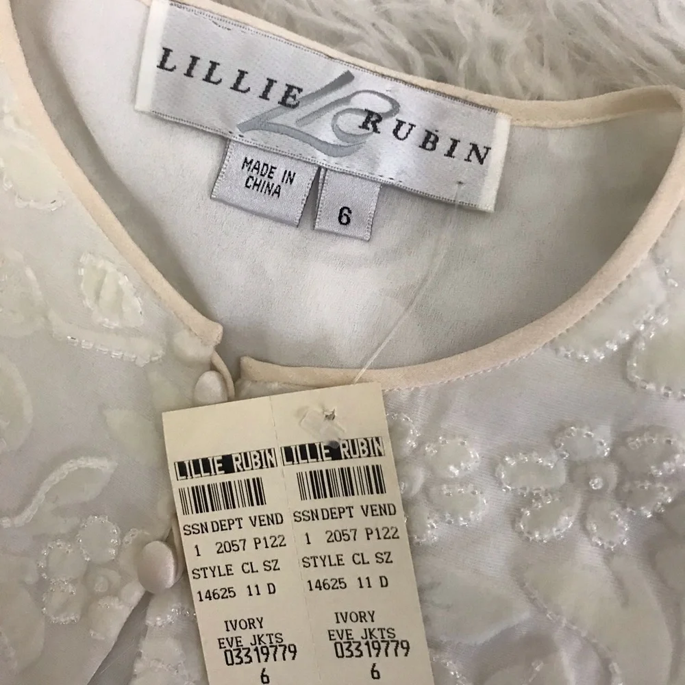 Lillie Rubin Beaded Velvet And Silk Evening Jacket - Picture 4 of 6